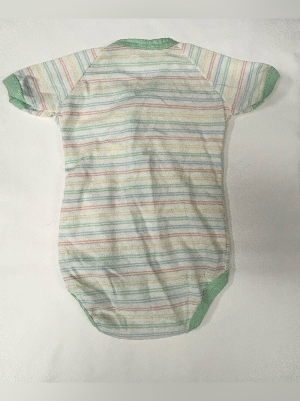 VTG 1980s Curty Newborn Striped Cotton Knit One-Piece